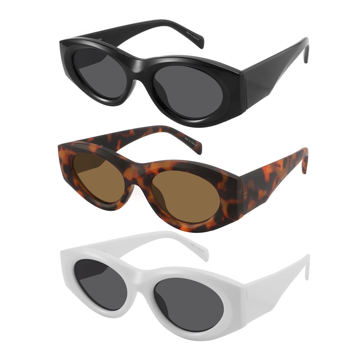 FASHION ROUND OVAL WOMEN SUNGLASSES WHOLESALE 34300-FLSD