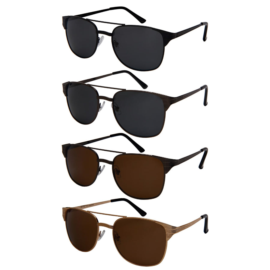 POLARIZED SQUARE AVIATOR UNISEX WHOLESALE SUNGLASSES 5109-P