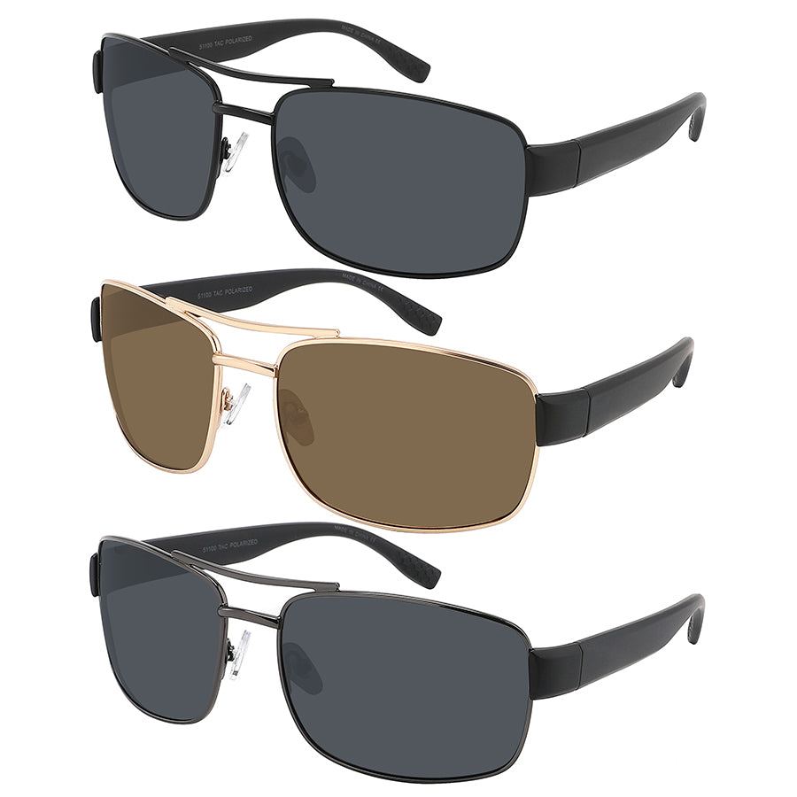 POLARIZED AVIATOR MEN SUNGLASSES WHOLESALE 51100-P