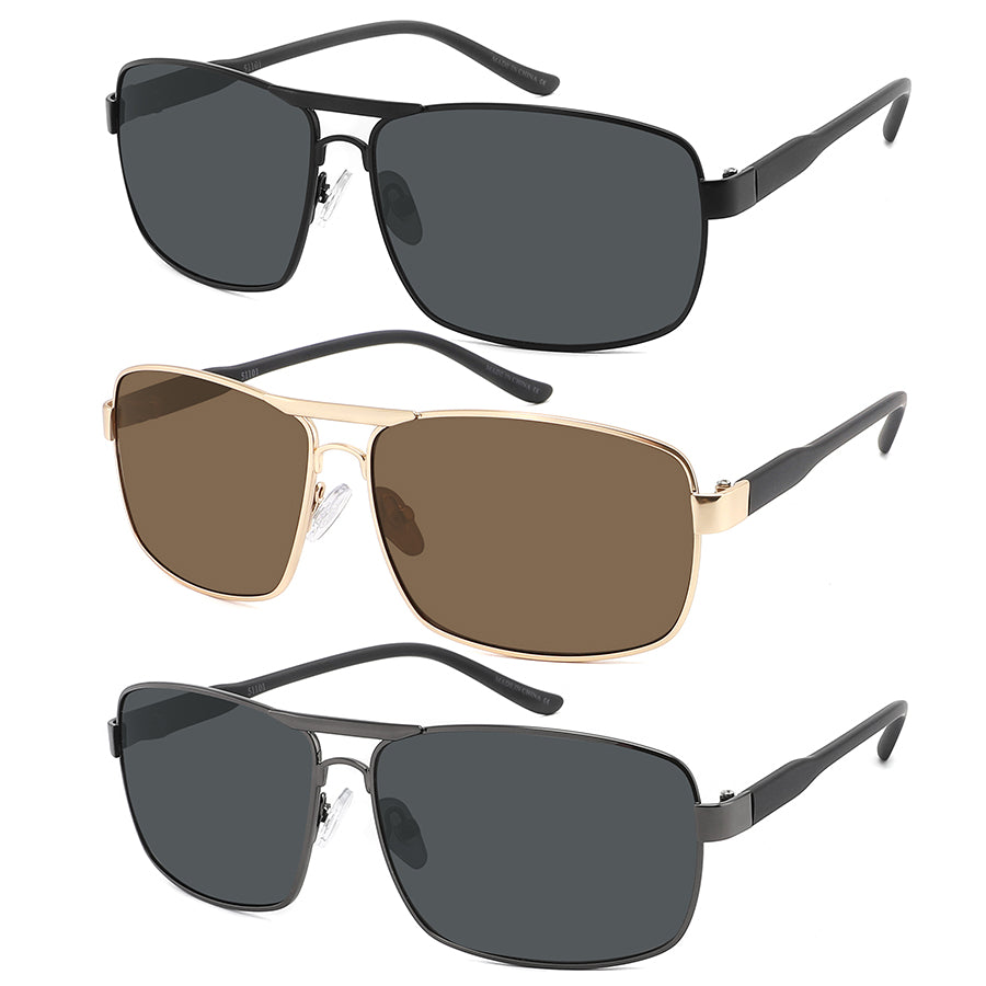 SQUARE AVIATOR MEN SUNGLASSES WHOLESALE-51101-SD