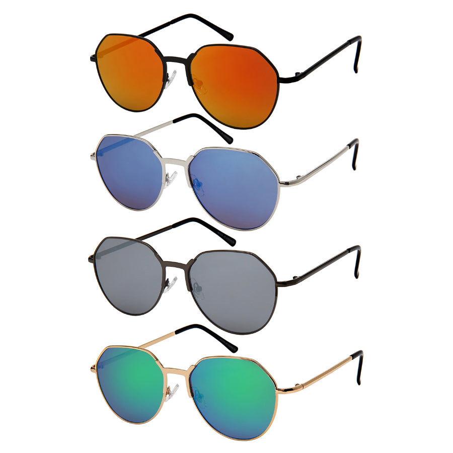 GEOMETRIC SHADE UNISEX SUNGLASSES BULK 5117-FLREV