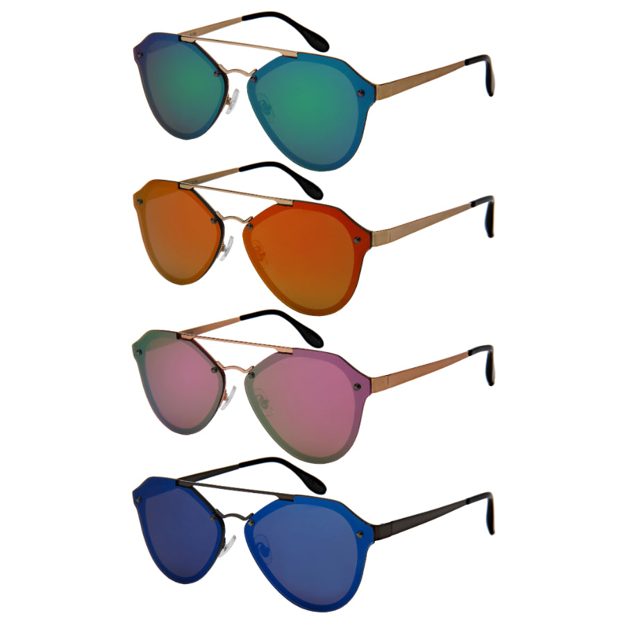 GEOMETRIC STYLE BULK WHOLESALE SUNGLASSES 5120-FLREV