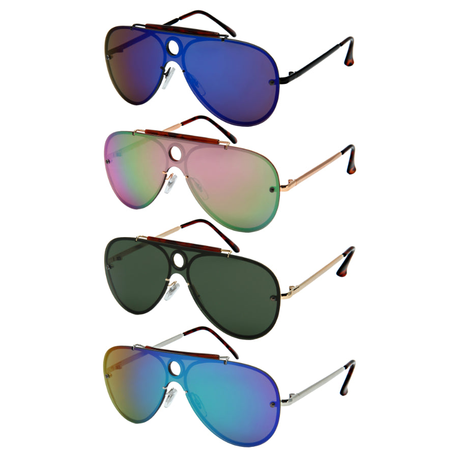 AVIATOR UNISEX BULK WHOLESALE SUNGLASSES 5126-FLREV