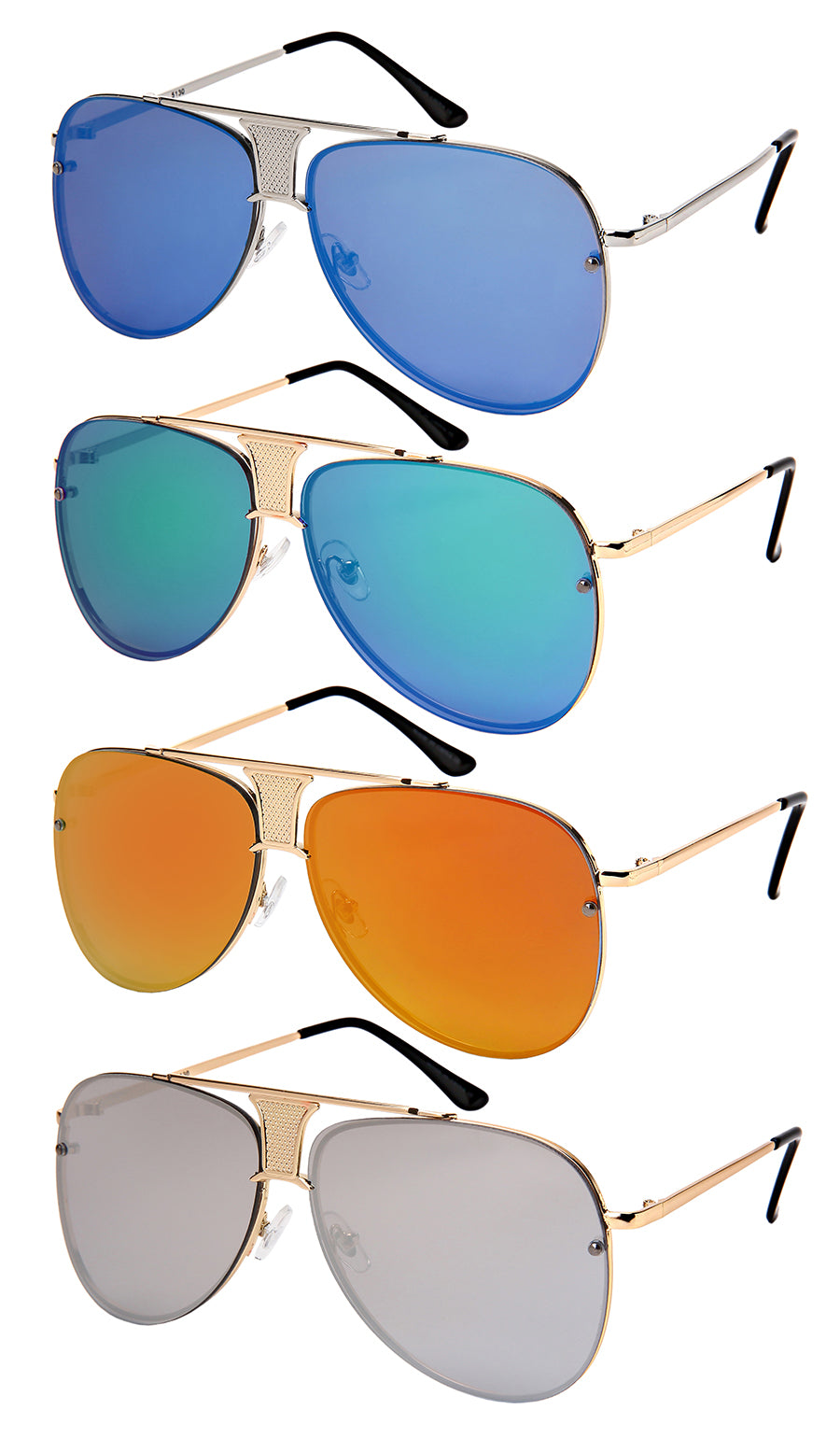 AVIATOR UNISEX BULK WHOLESALE SUNGLASSES 5130-FLREV