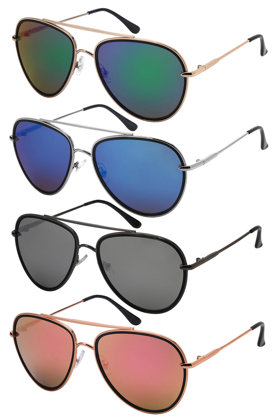 AVIATOR UNISEX BULK WHOLESALE SUNGLASSES 5139-FLREV