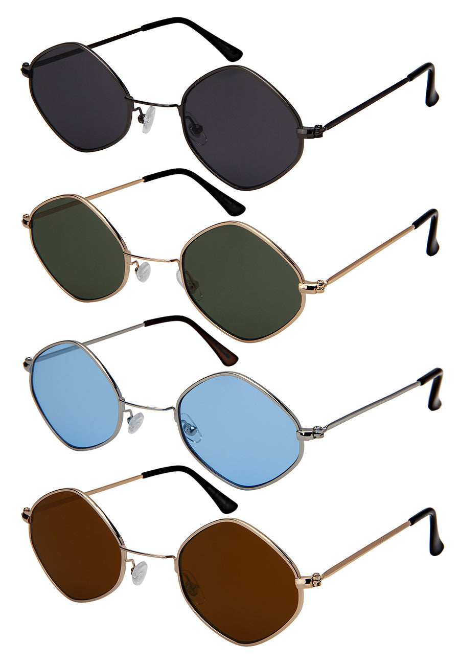 GEOMETRIC STYLE BULK WHOLESALE SUNGLASSES 5142-FLKGM