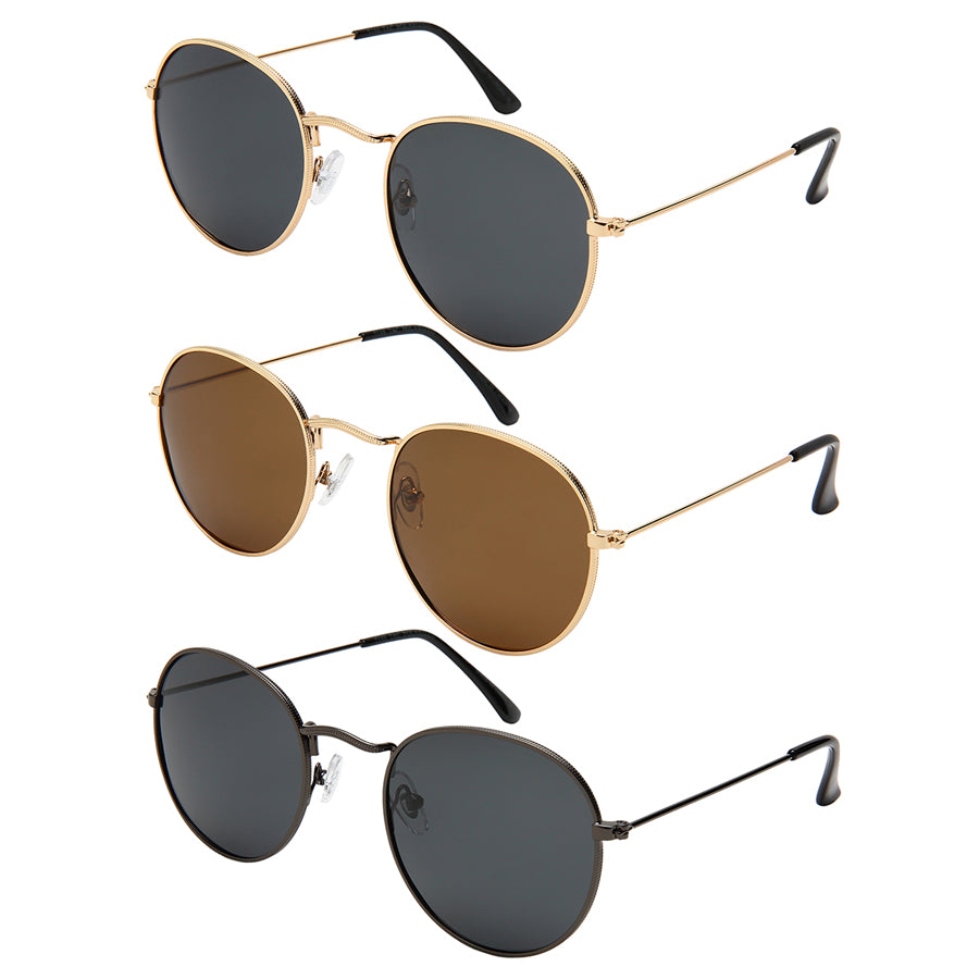 POLARIZED CLASSIC ROUND UNISEX SUNGLASSES BULK 5146-P