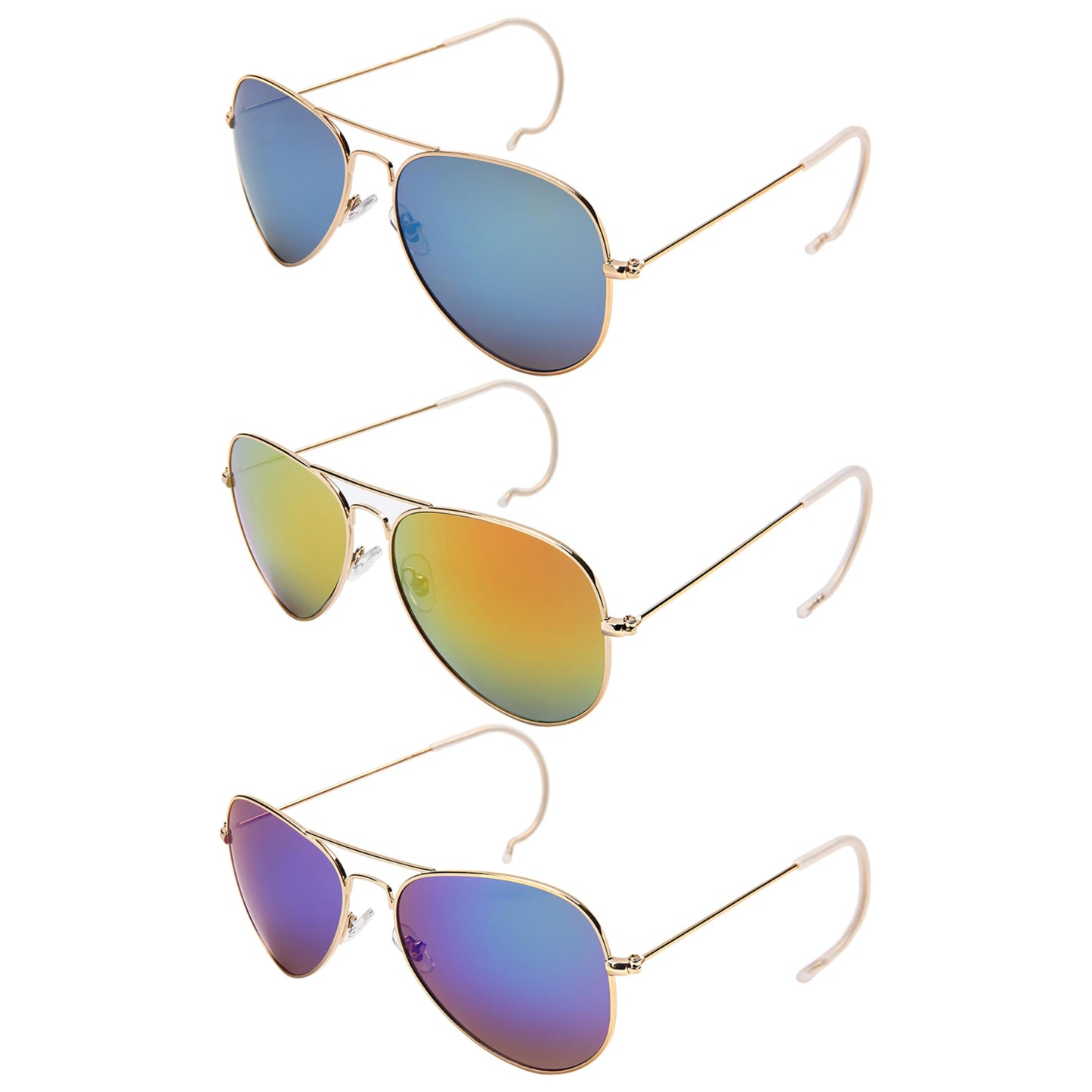 CLASSIC AVIATOR UNISEX SUNGLASSES BULK 5151-REV