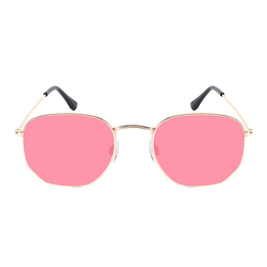RETRO SQUARE COLOR LENS UNISEX SUNGLASSES WHOLESALE 5156-FLCR