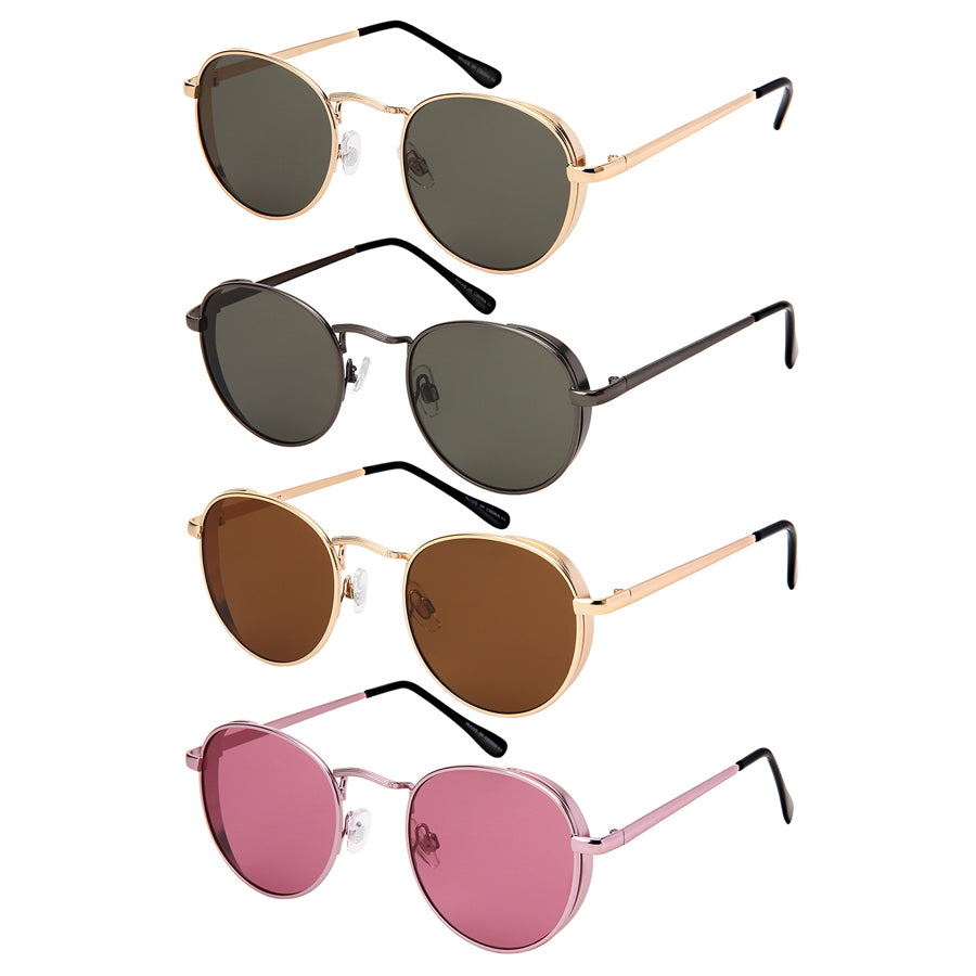 ROUND WITH SIDE VISOR UNISEX SUNGLASSES IN BULK 5157-FLSD