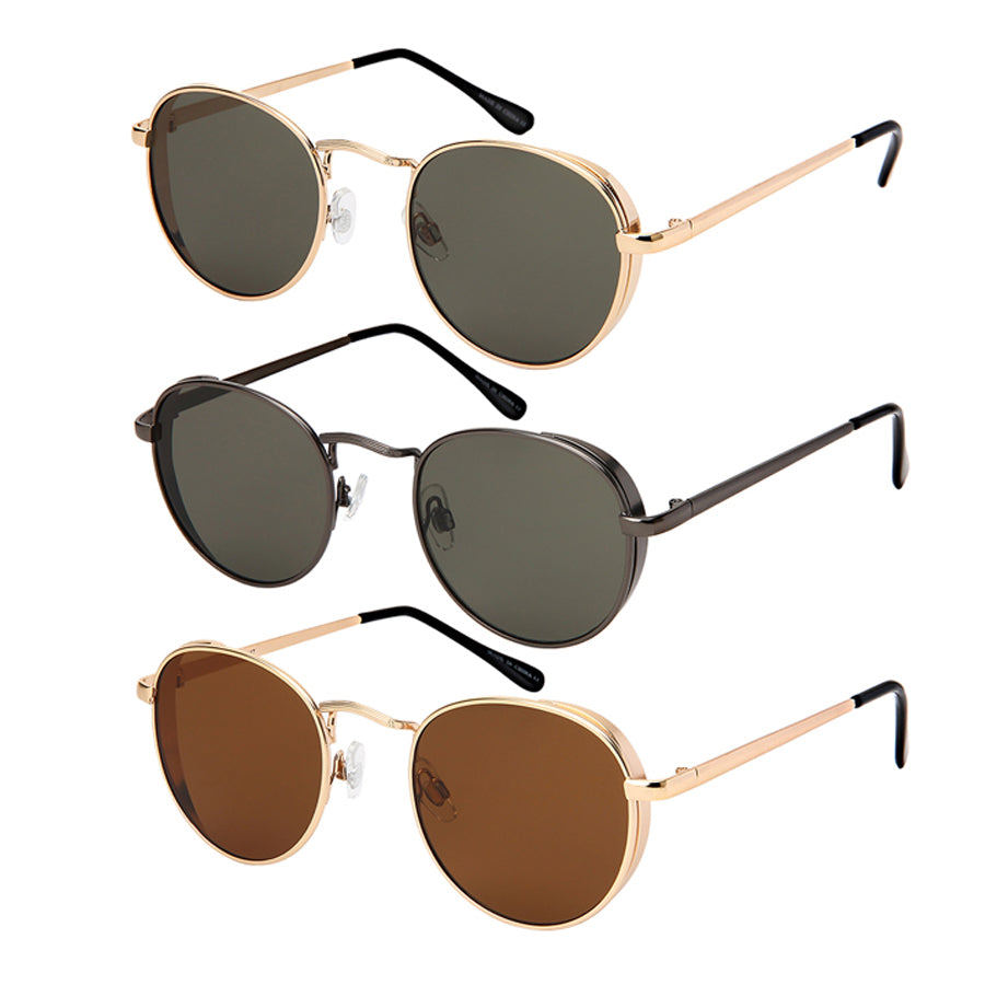 ROUND WITH SIDE VISOR UNISEX SUNGLASSES IN BULK 5157-FLSD