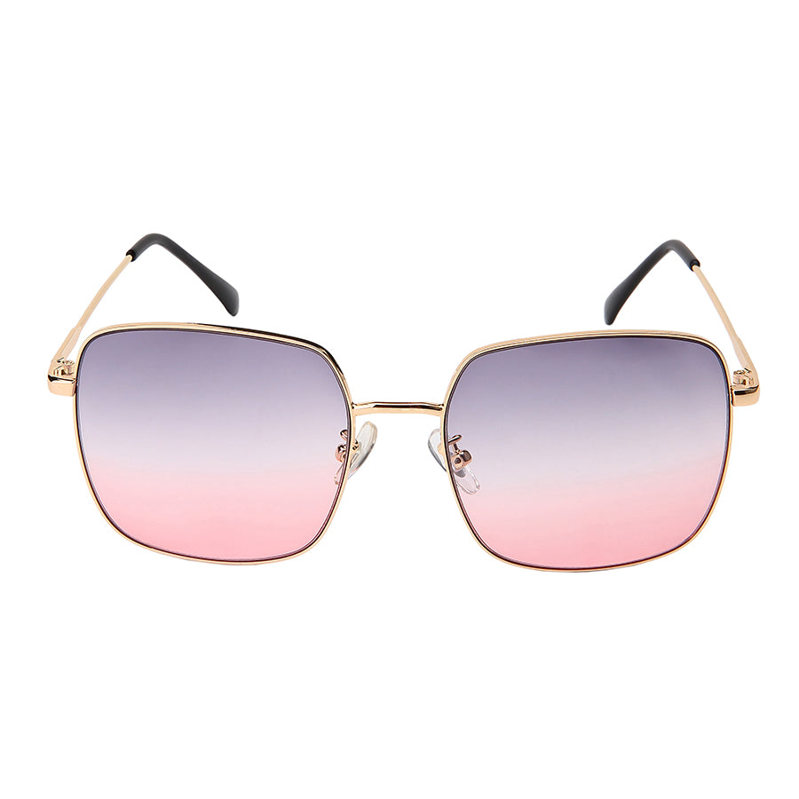 OVERSIZED SQUARE METAL UNISEX SUNGLASSES BULK 5174-FLOCR