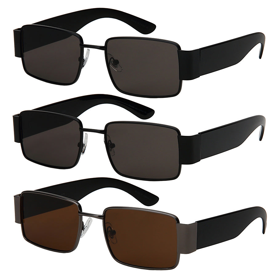 SQUARE METAL UNISEX WHOLESALE SUNGLASSES 5175-FLSD