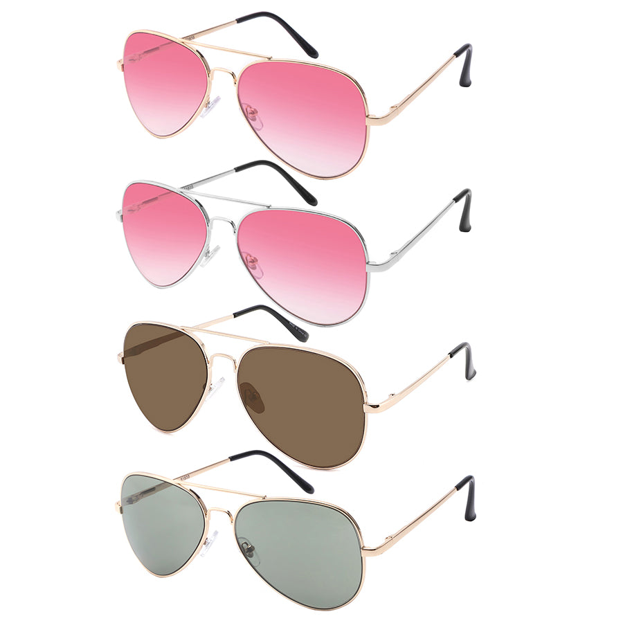 CLASSIC UNISEX AVIATOR SUNGLASSES WHOLESALE 5183S-CR