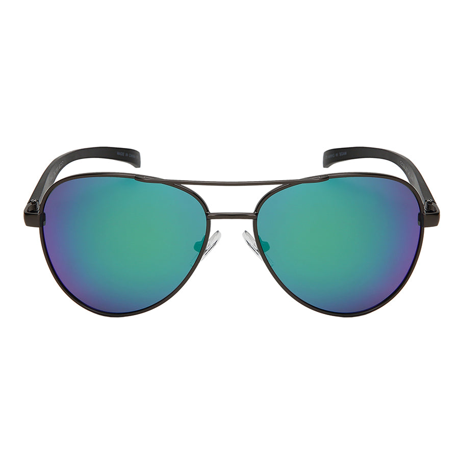 POLARIZED AVIATOR ALUMINUN TEMPLES UNISEX WHOLESALE SUNGLASSES 5189SAL-PRV