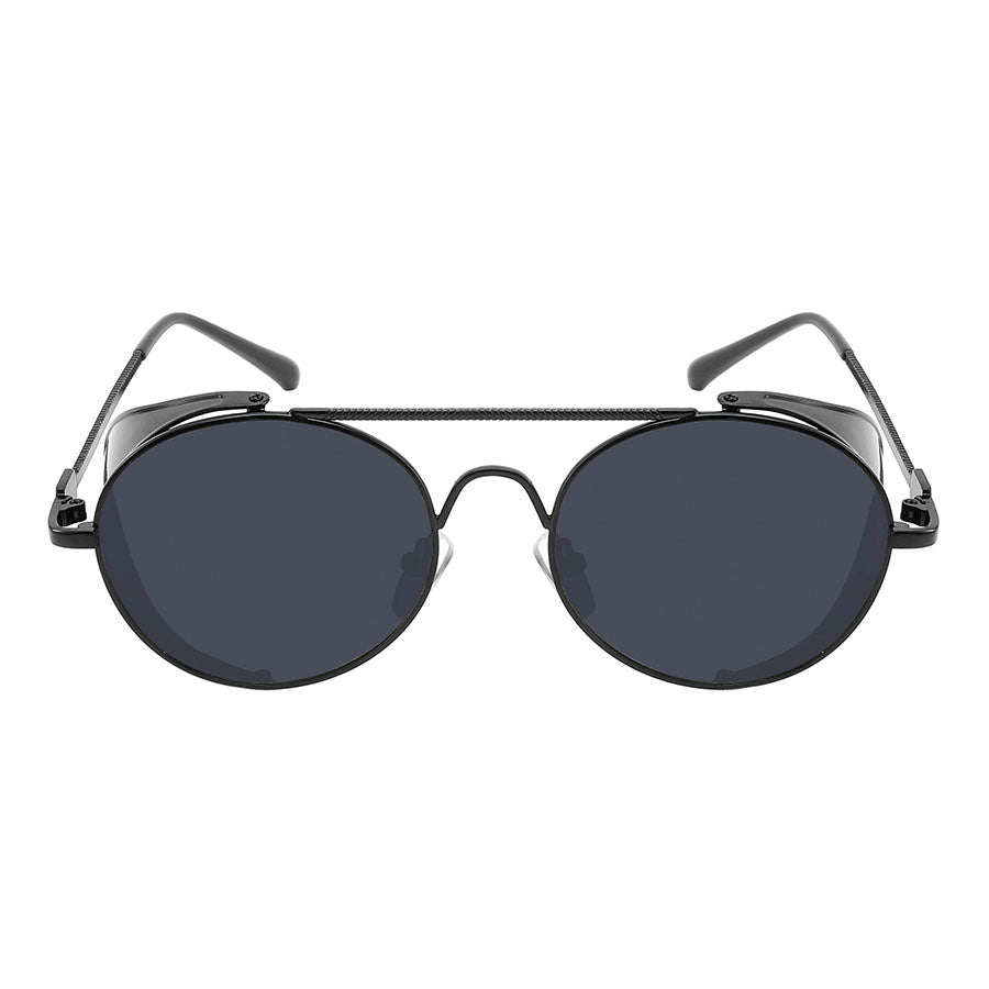 RETRO DOUBLE BRIDGE ROUND UNISEX WHOLESALE SUNGLASSES 5193-FLREV