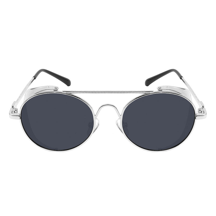 RETRO DOUBLE BRIDGE ROUND UNISEX WHOLESALE SUNGLASSES 5193-FLREV