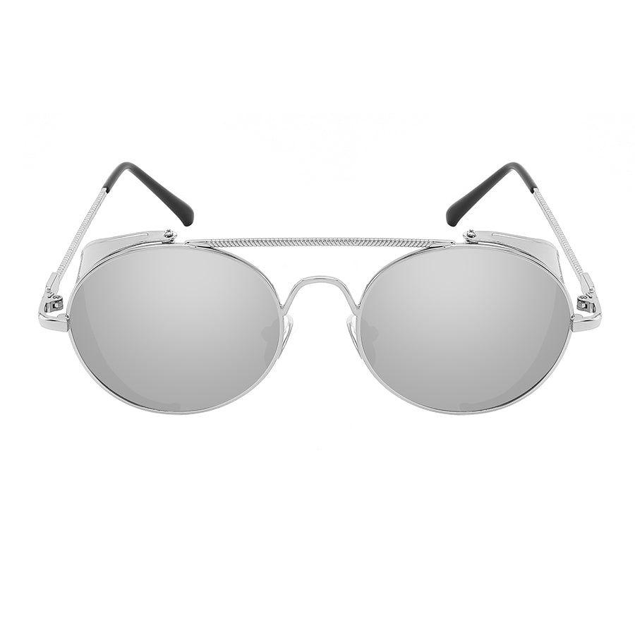 RETRO DOUBLE BRIDGE ROUND UNISEX WHOLESALE SUNGLASSES 5193-FLREV