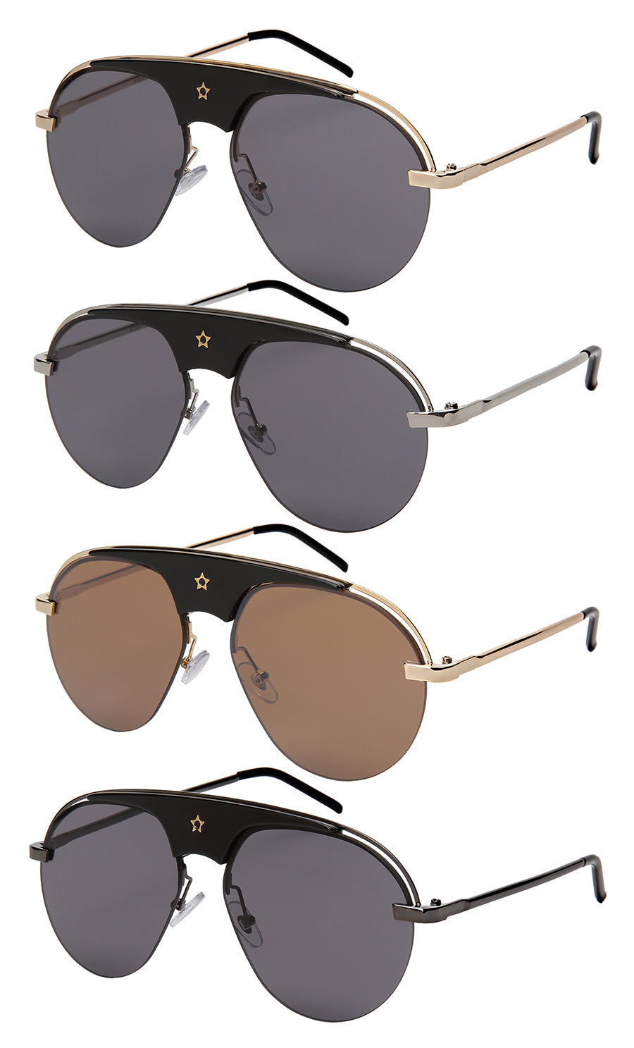 AVIATOR UNISEX BULK WHOLESALE SUNGLASSES 53087-FLSD