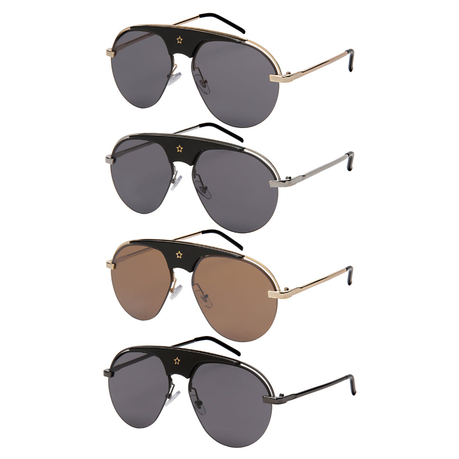 AVIATOR UNISEX BULK WHOLESALE SUNGLASSES 53087-FLSD