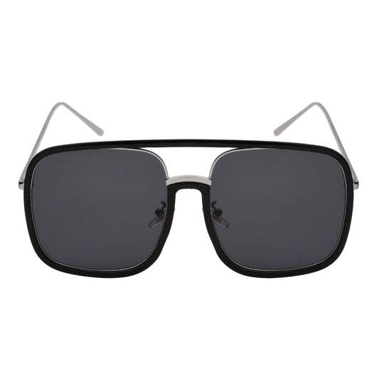 SQUARE UNISEX CLEAR LENS SUNGLASSES 53102-FLSD | UV400