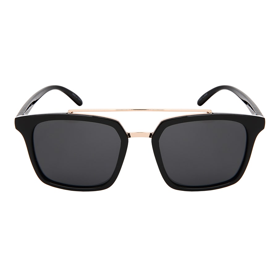 POLARIZED SQUARE PLASTIC DOUBLE METAL BAR MEN SUNGLASSES BULK 53108TT-P