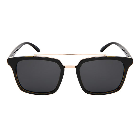 POLARIZED SQUARE PLASTIC DOUBLE METAL BAR MEN SUNGLASSES BULK 53108TT-P