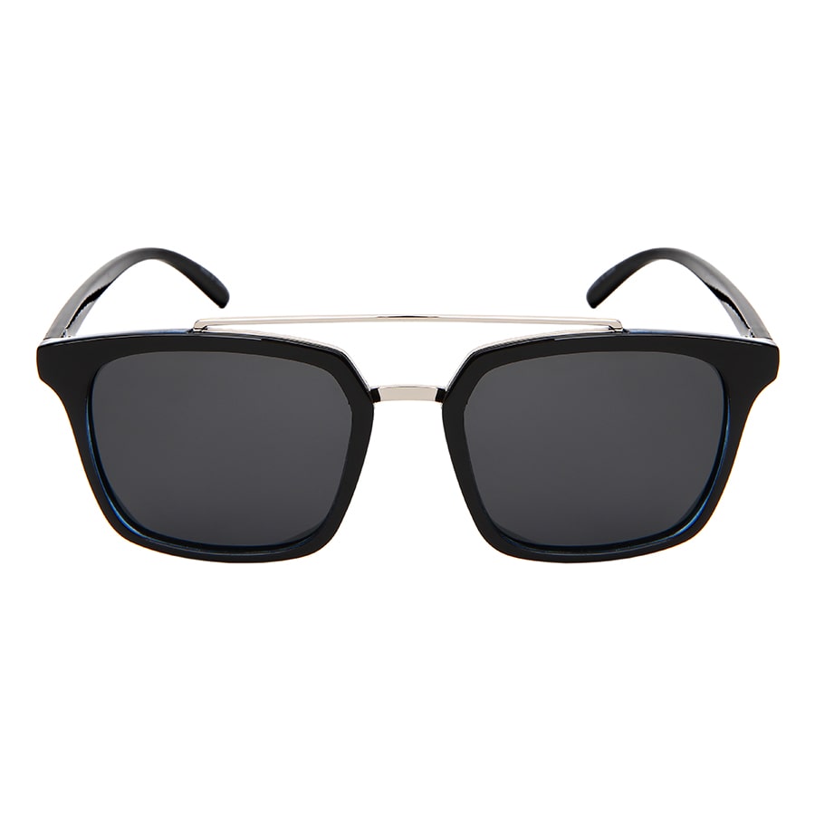POLARIZED SQUARE PLASTIC DOUBLE METAL BAR MEN SUNGLASSES BULK 53108TT-P