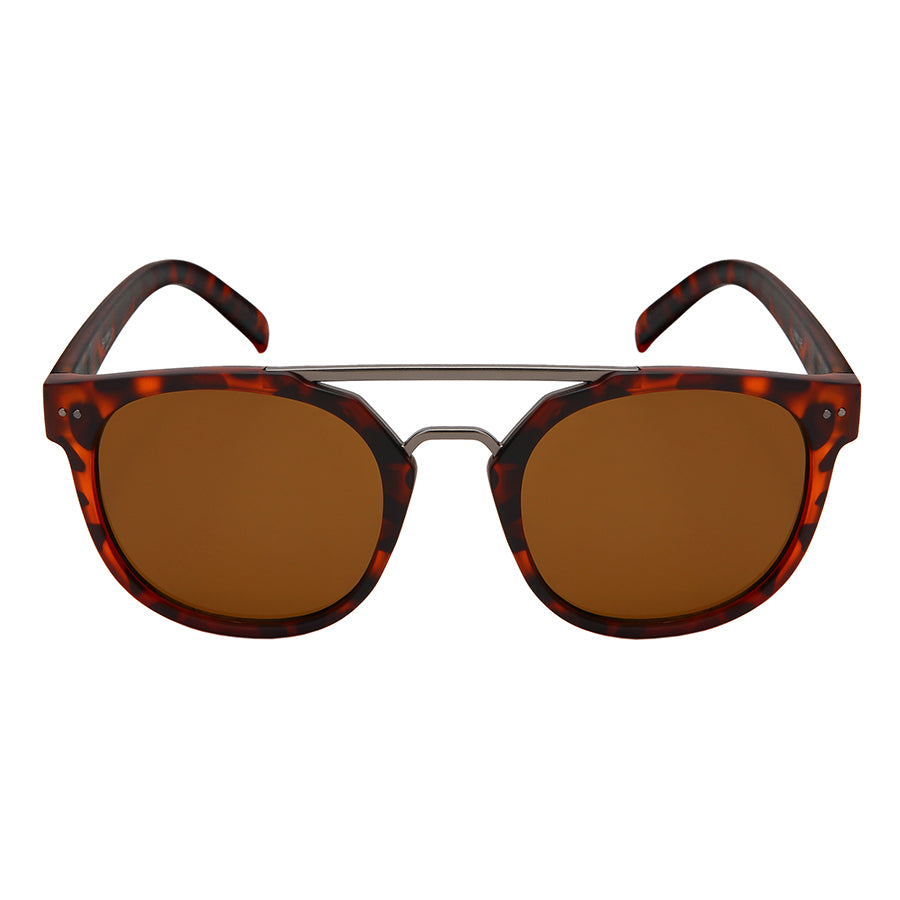 HORN RIMMED DOUBLE BRIDGE UNISEX BULK SUNGLASSES 53110-FLSD