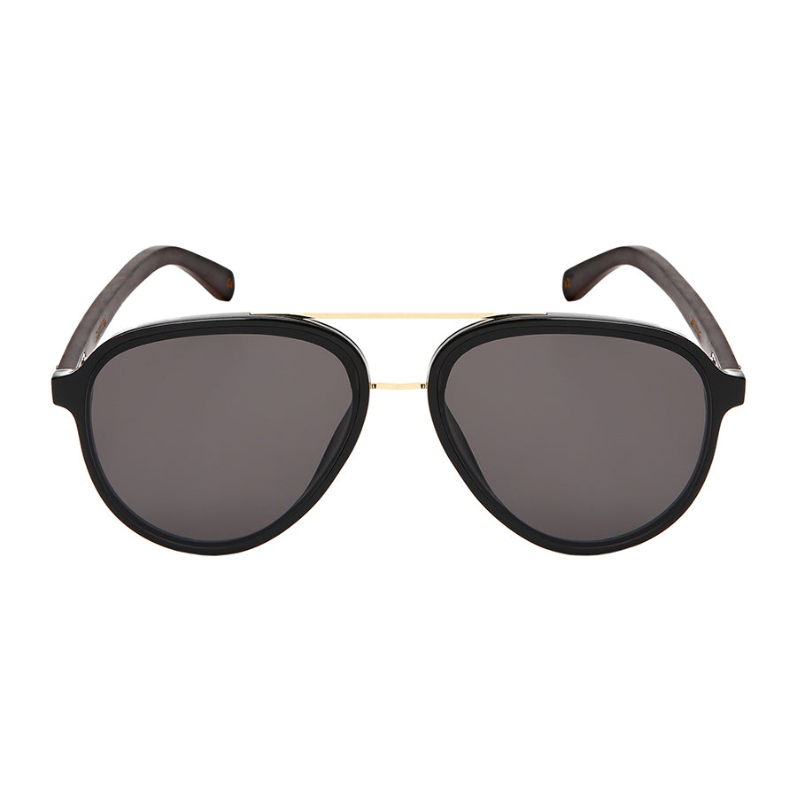 BAMBOO TEMPLES AVIATOR UNISEX SUNGLASSES WHOLESALE 53111BM-FLAP