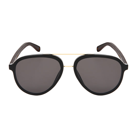 BAMBOO TEMPLES AVIATOR UNISEX SUNGLASSES WHOLESALE 53111BM-FLAP