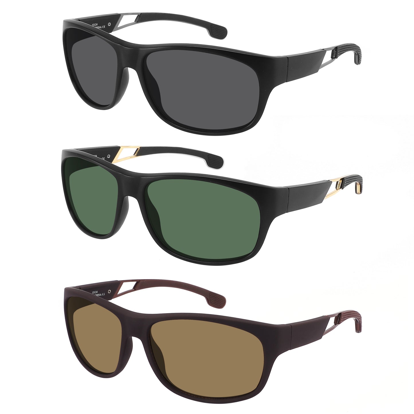 MEN SUPER DARK SPORT SQUARE / RECTANGULAR URBAN, SPORT-WRAP 53124-SD