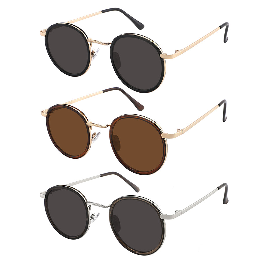 ROUND UNISEX SUNGLASSES 53127-FLSD