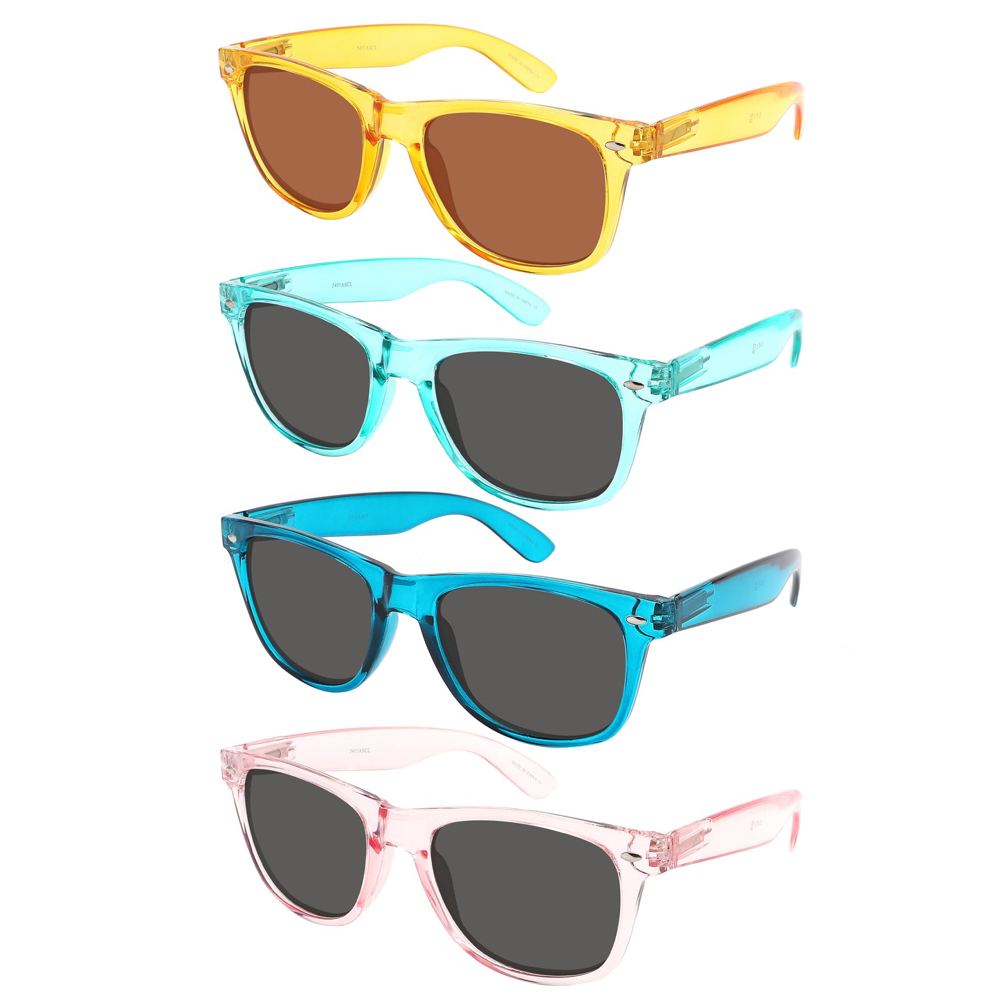 HORNED RIM UNISEX BULK WHOLESALE SUNGLASSES 5401ASCL-SD
