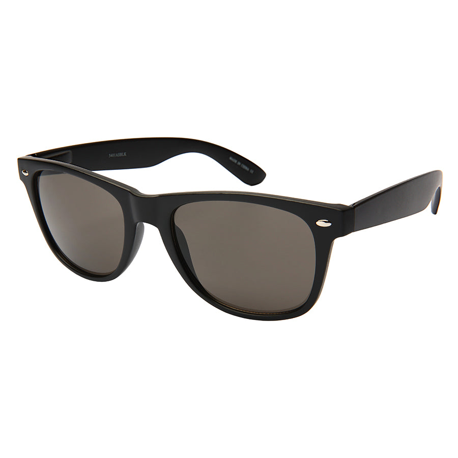HORNED RIM UNISEX BULK WHOLESALE SUNGLASSES 5401ASMBLK-SD