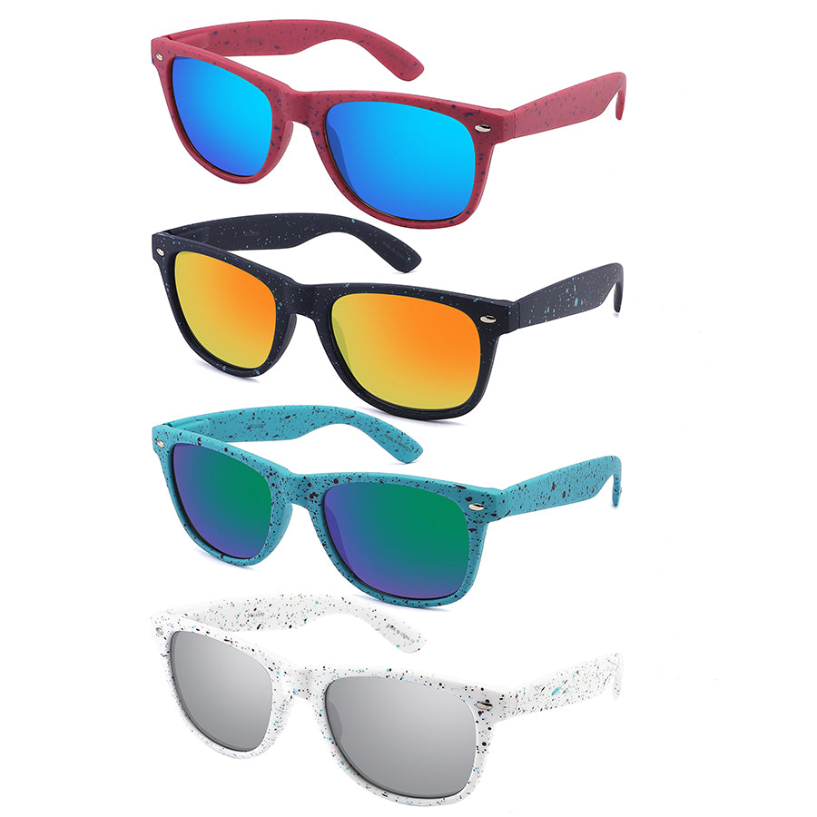 HORNED RIM UNISEX BULK WHOLESALE SUNGLASSES 5401ASPD-REV