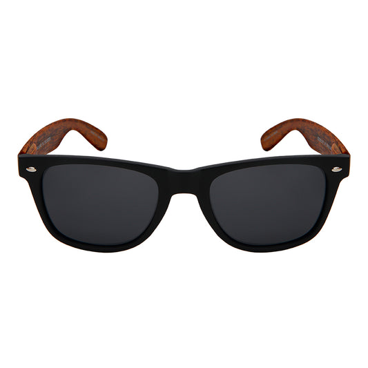 POLARIZED HORNED RIM FAUX WOOD UNISEX BULK SUNGLASSES 5401ASWD-P