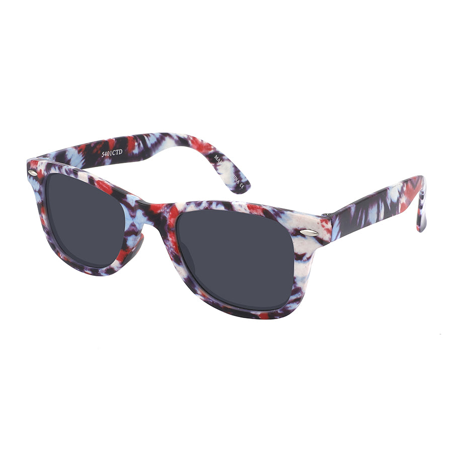 TIE DYE HORN RIMMED SUNGLASSES WHOLESALE 5401CTD-SD-2
