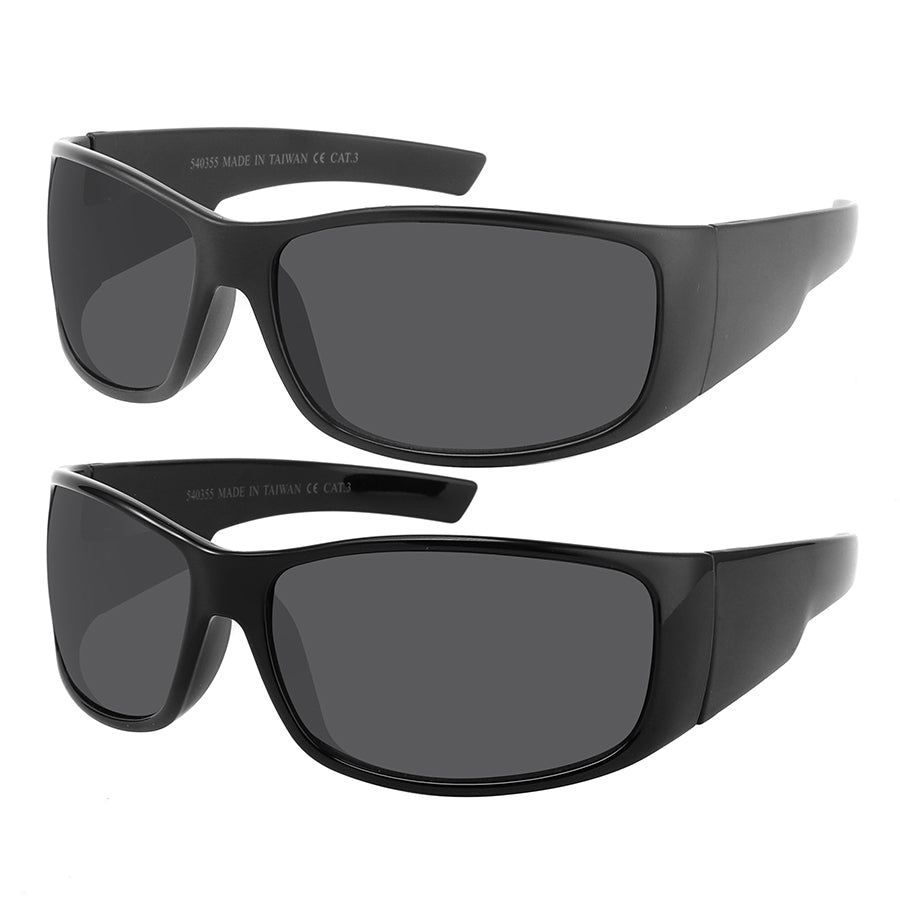 RECTANGULAR UNISEX SPORTS WRAP SUNGLASSES WHOLESALE 540355/SD