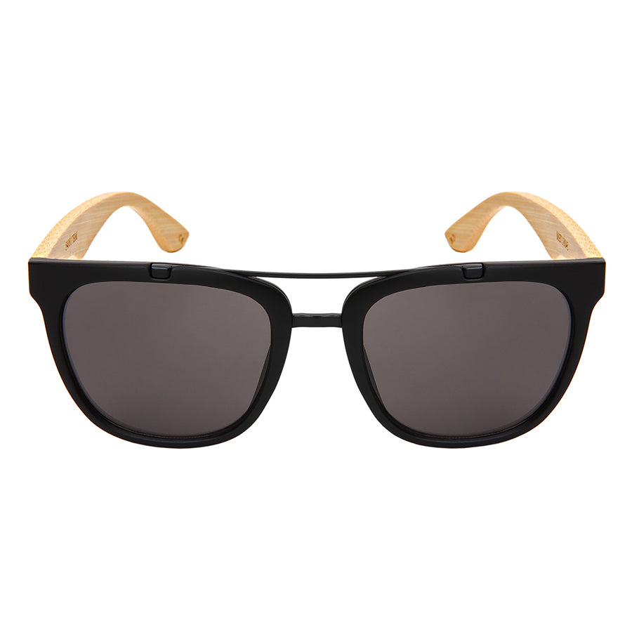 SQ AVIATOR BAMBOO UNISEX SUNGLASSES WHOLESALE 540817BM-SD