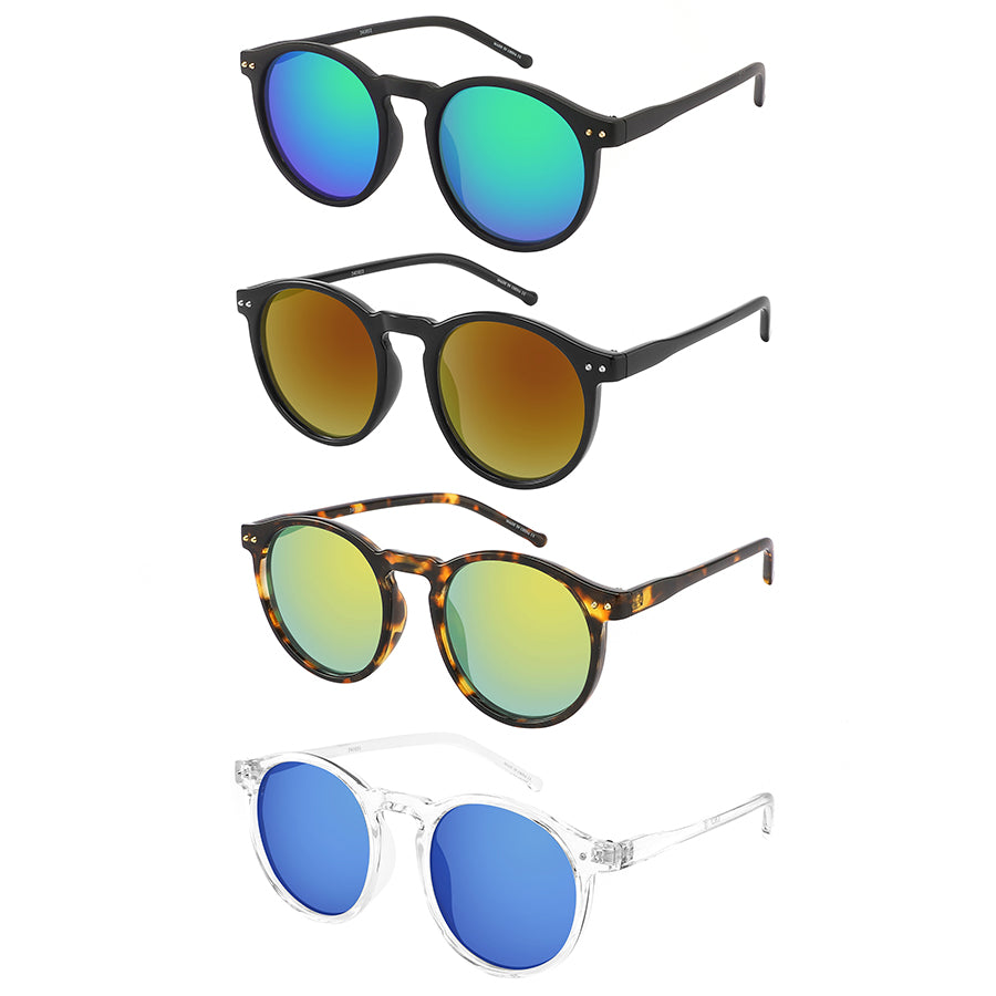 ROUND & OVAL UNISEX BULK WHOLESALE SUNGLASSES 541051-FLREV