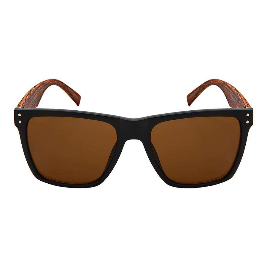 HORN RIMMED FAUX WOOD UNISEX SUNGLASSES WHOLESALE 541076WD-SD
