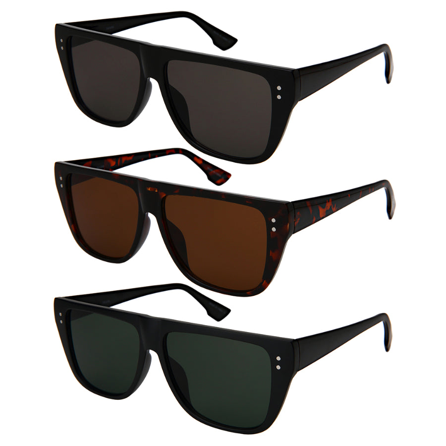 HORNED RIM UNISEX BULK WHOLESALE SUNGLASS 541099-FLSD