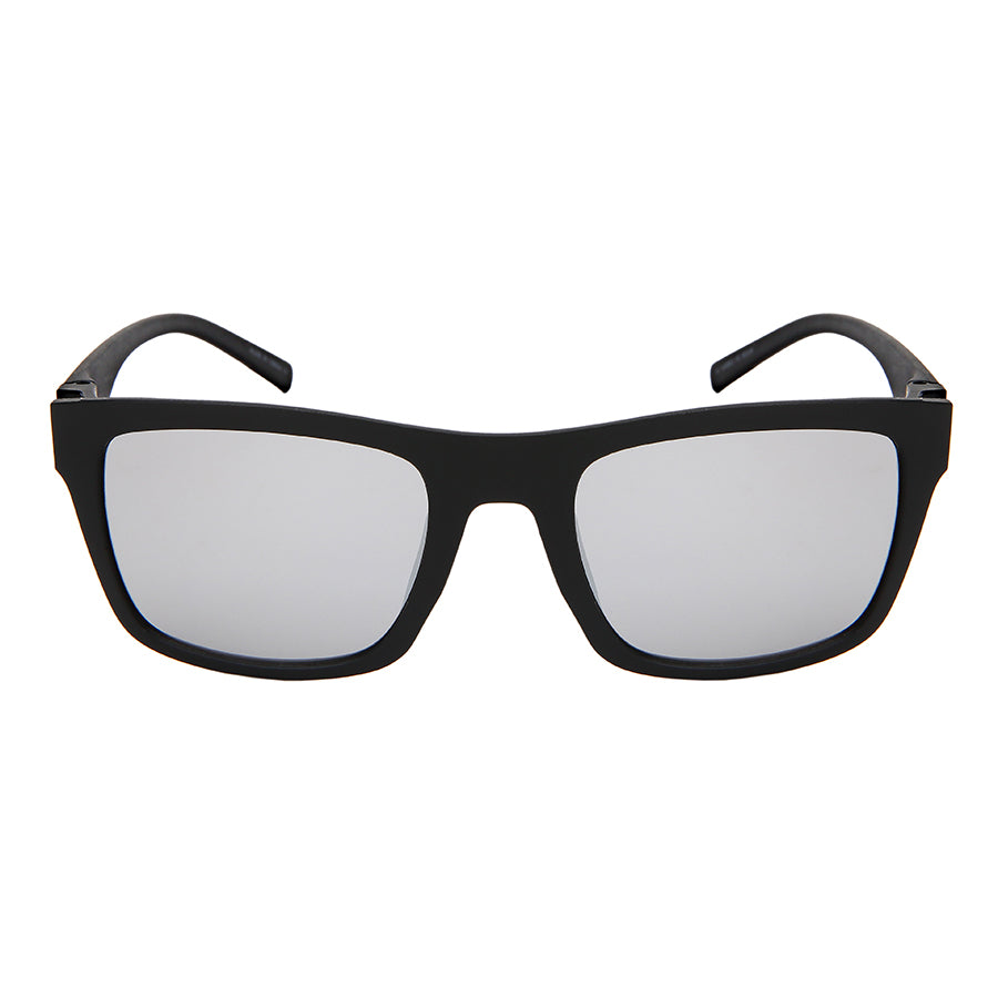 HORN RIMMED COLOR MIRRORED LENS UNISEX SUNGLASSES BULK 541104-REV