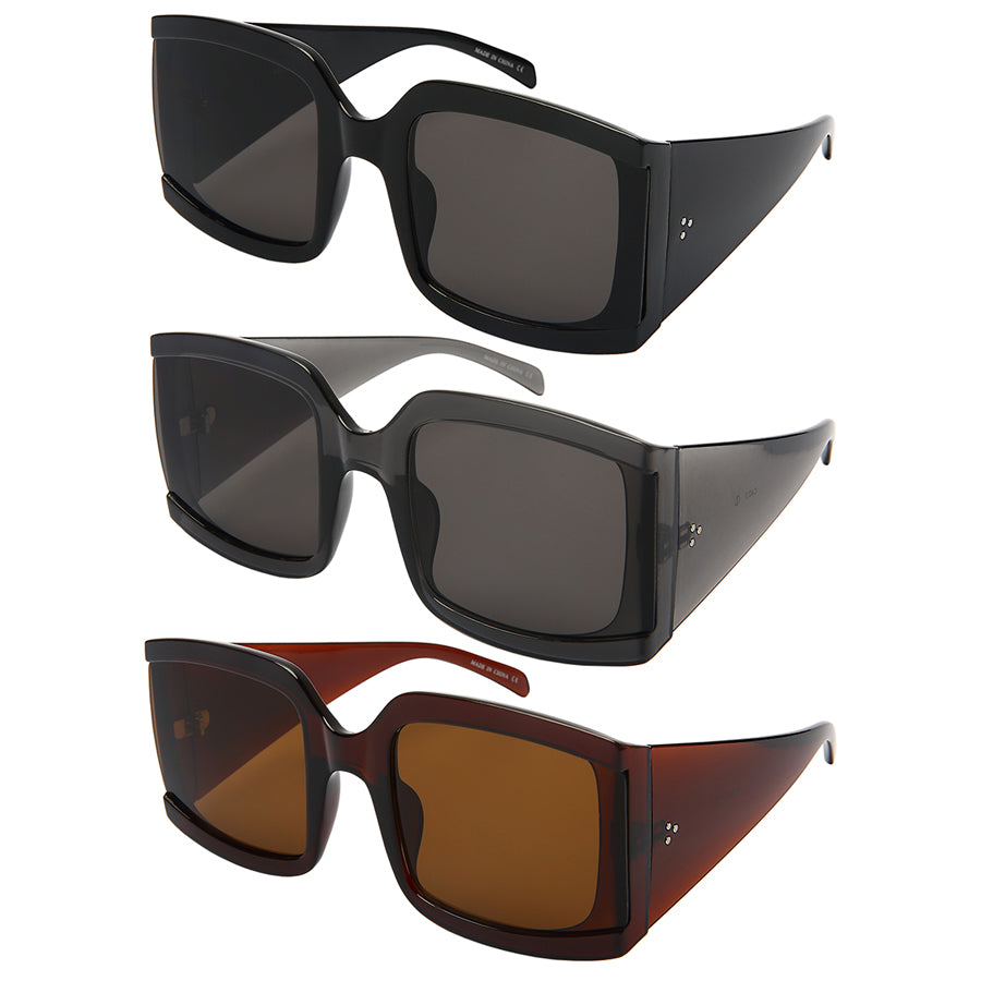 SQUARED OVERSIZED WOMEN SUNGLASSES WHOLESALE 541108-FLSD