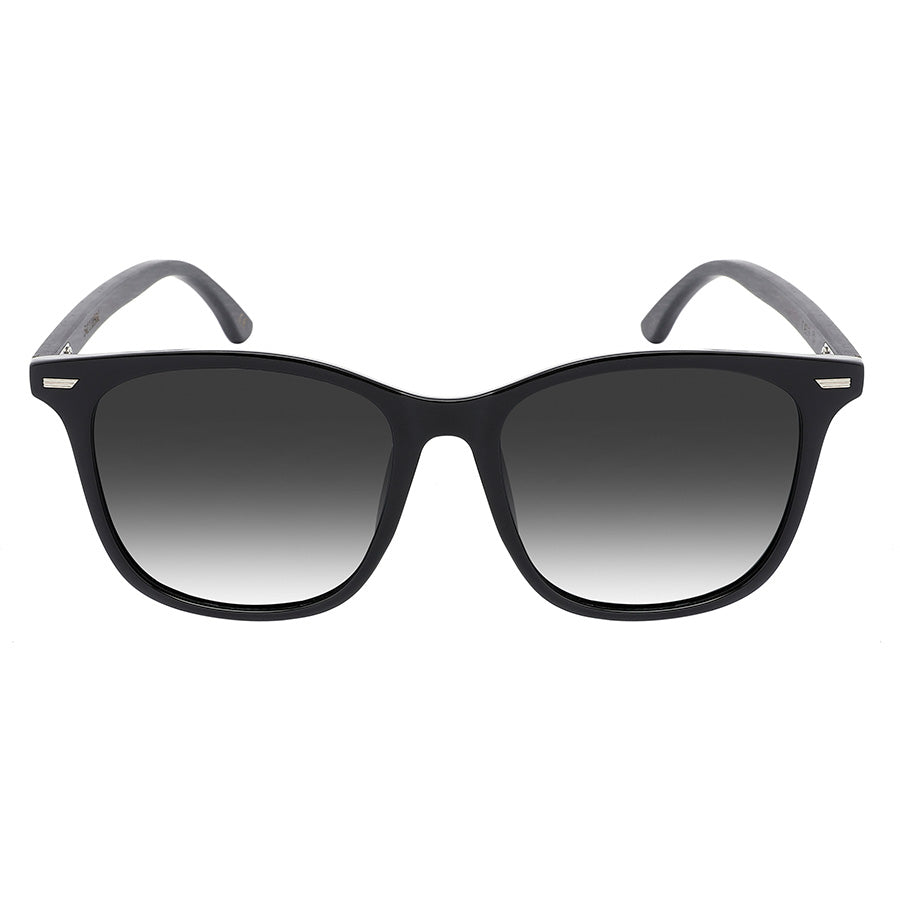 RECTANGULAR BAMBOO UNISEX WHOLESALE SUNGLASSES 541110BM-FLAP