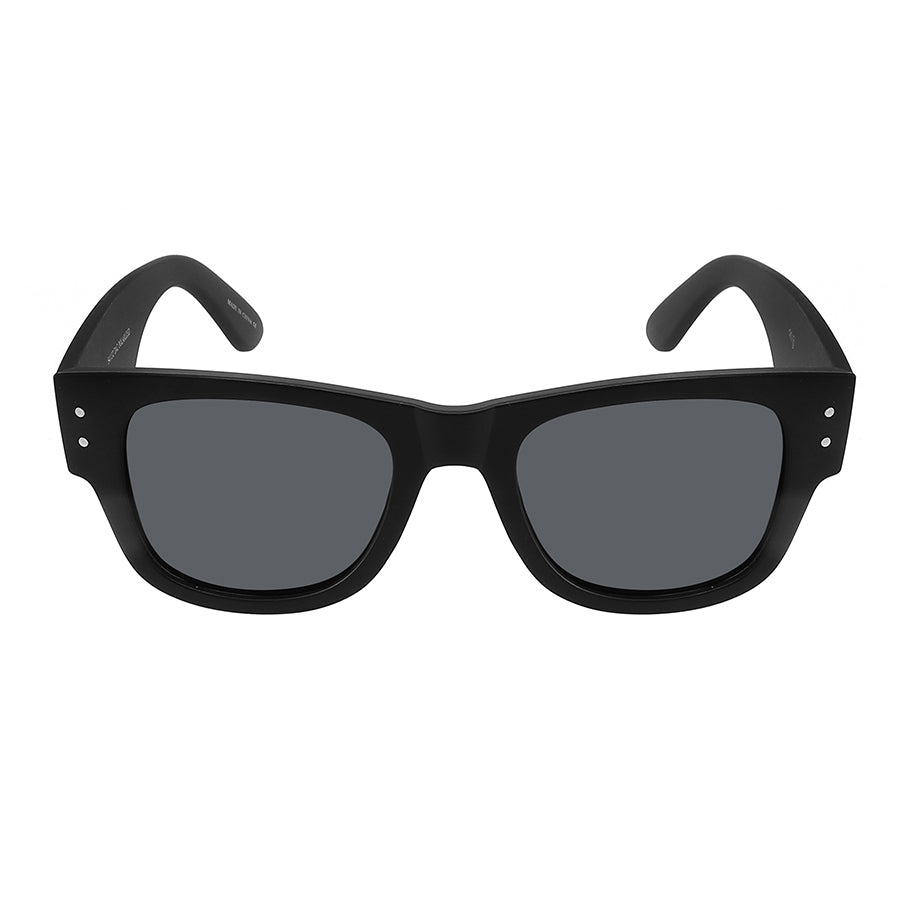 POLARIZED SQUARE HORNED-RIM UNISEX SUNGLASS 541132-FLP