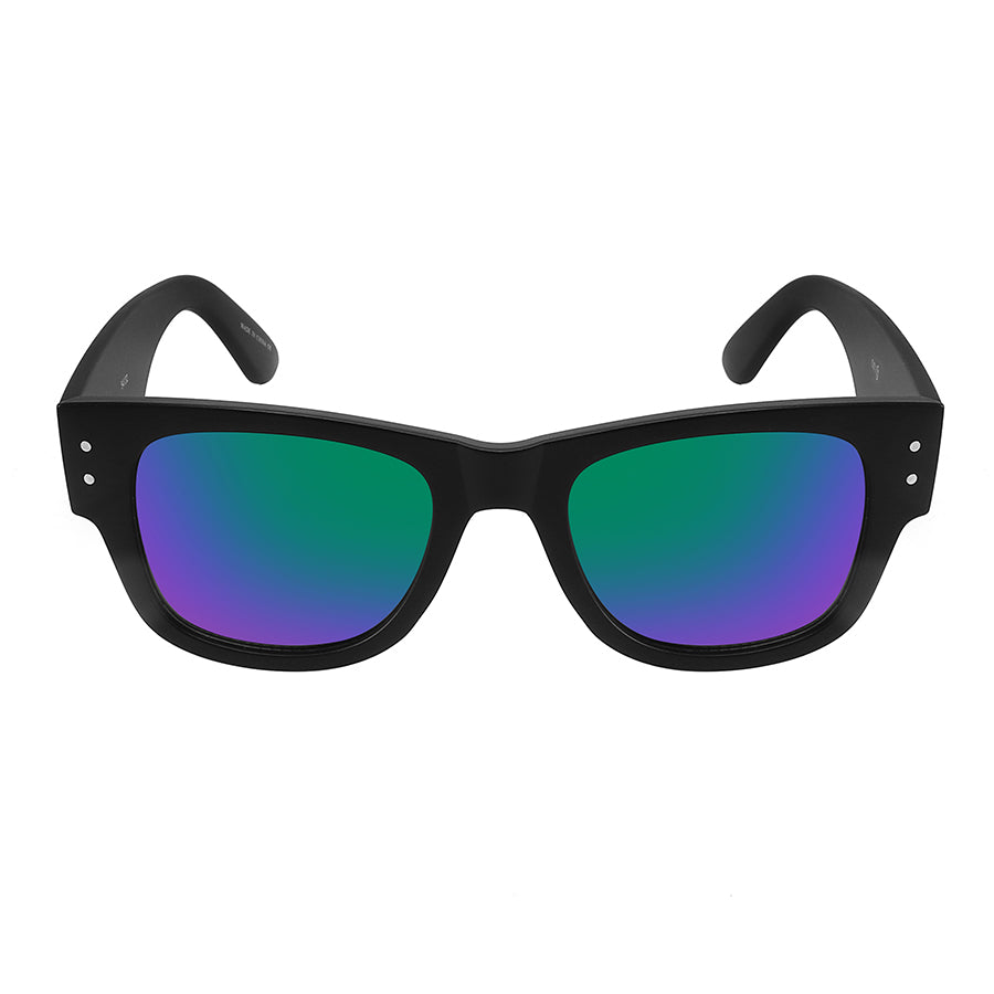 SQUARE HORNED-RIM UNISEX SUNGLASS 541132-FLREV