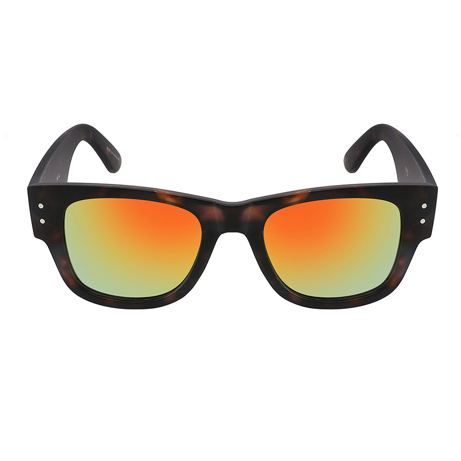 SQUARE HORNED-RIM UNISEX SUNGLASS 541132-FLREV