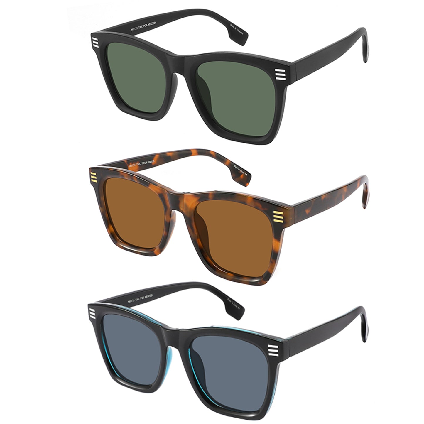 LADIES POLARIZED FASHION SQUARE / RECTANGULAR SUNGLASSES 541135-FLP